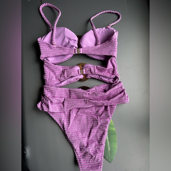 FARM RIO Purple Textured One Piece - Picture 10 of 16